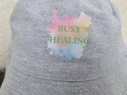 Slogan Bucket Hat-Rainbow Busy