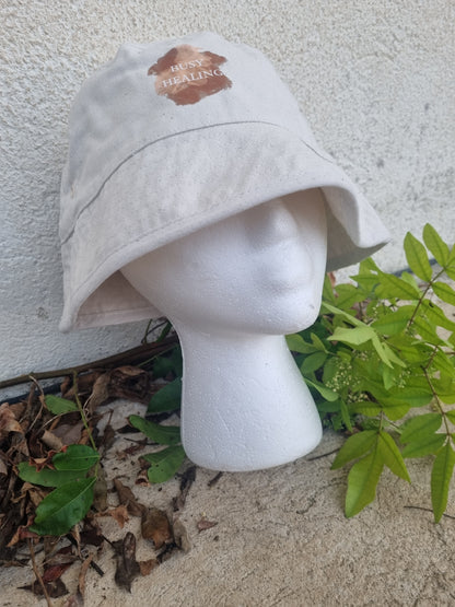 Slogan Bucket Hat- Brown Busy