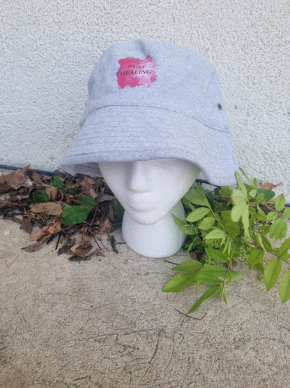 Slogan Bucket Hat- Pink Busy